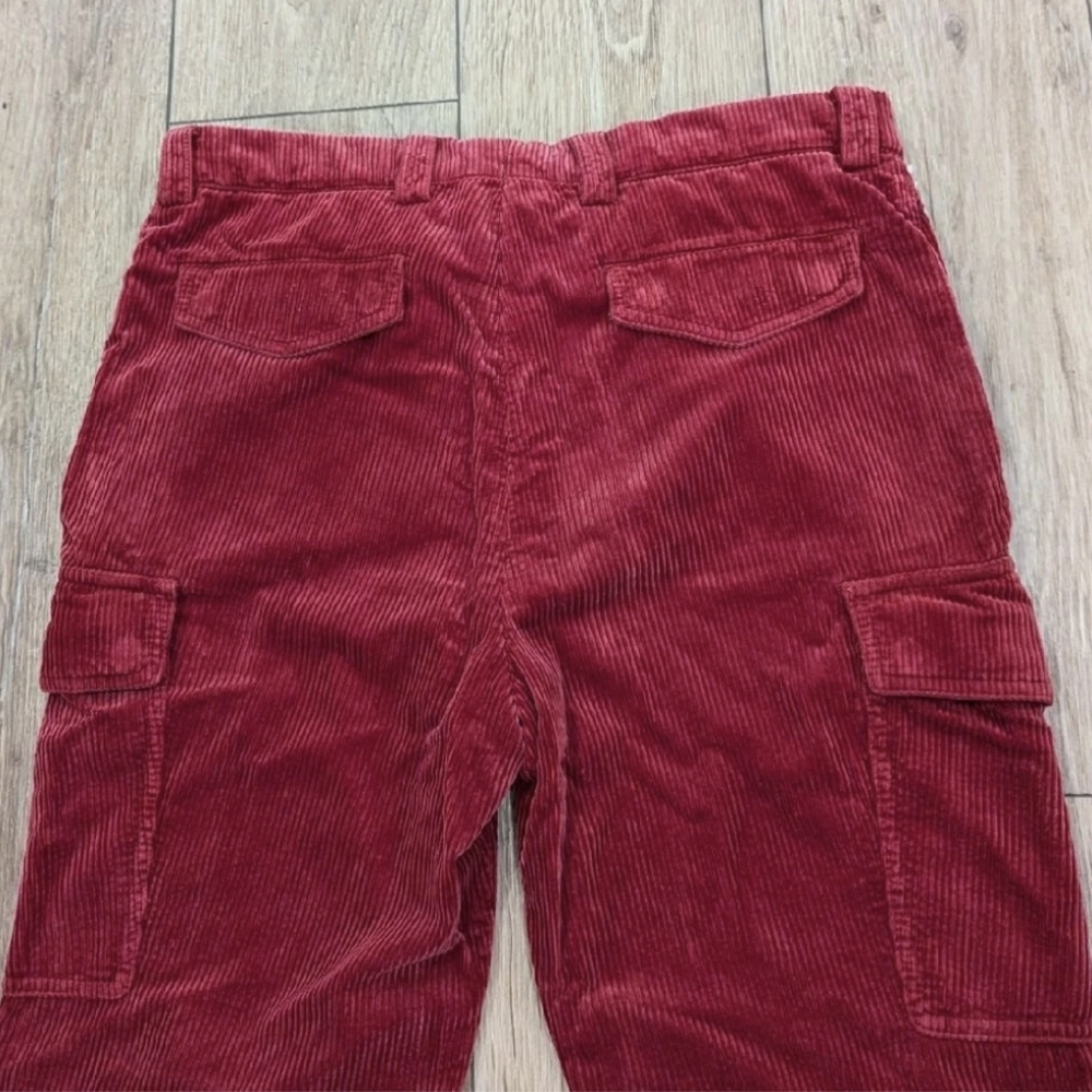 $1495 Mens Brunello Cucinelli Solid Corduroy Pants Rosso 48 US 32 - Picture 5 of 9